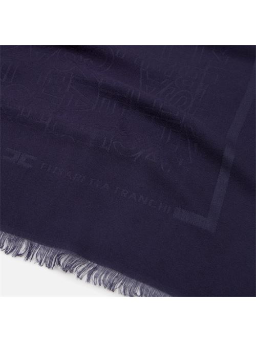 Rectangular jacquard pashmina with logo lettering ELISABETTA FRANCHI | SC01F46E2.B75